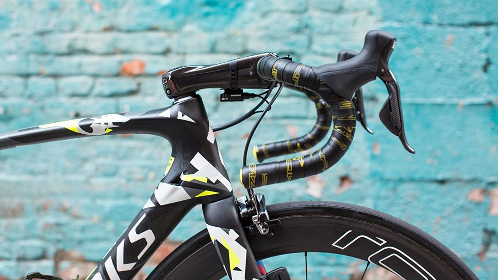 Sagan runs a traditional-bend bar with nontraditional tape from Supa Caz, the company of Specialized founder Mike Sinyard's son Anthony Sinyard
