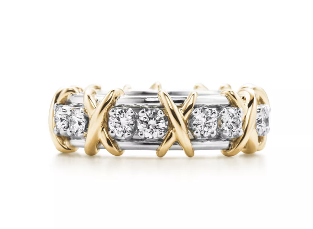 Tiffany &amp;amp; Co., Ring in Platinum and Yellow Gold with Diamonds