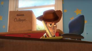 Woody writes a note in Toy Story 3