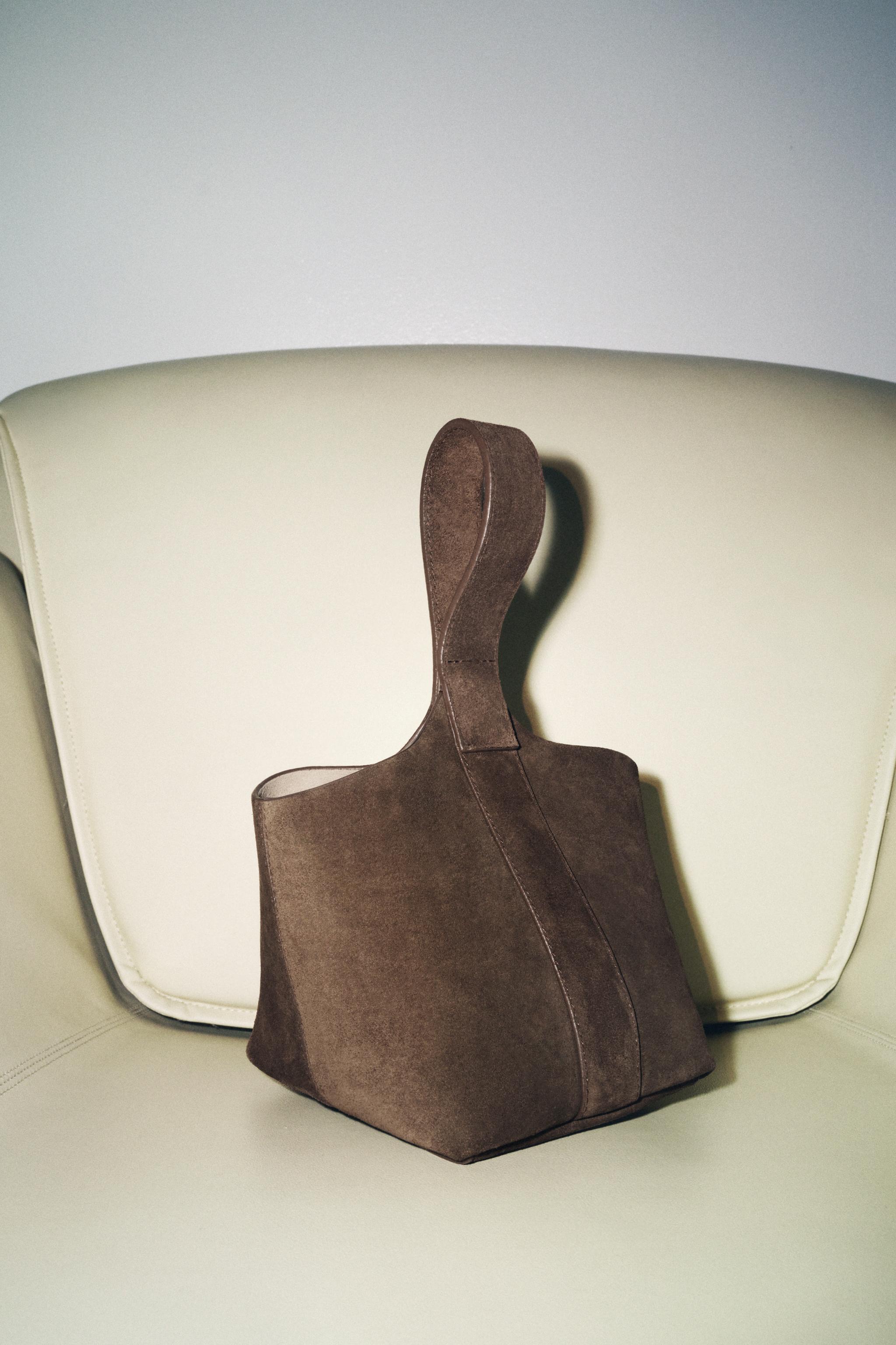 Suede Mini Bucket Bag