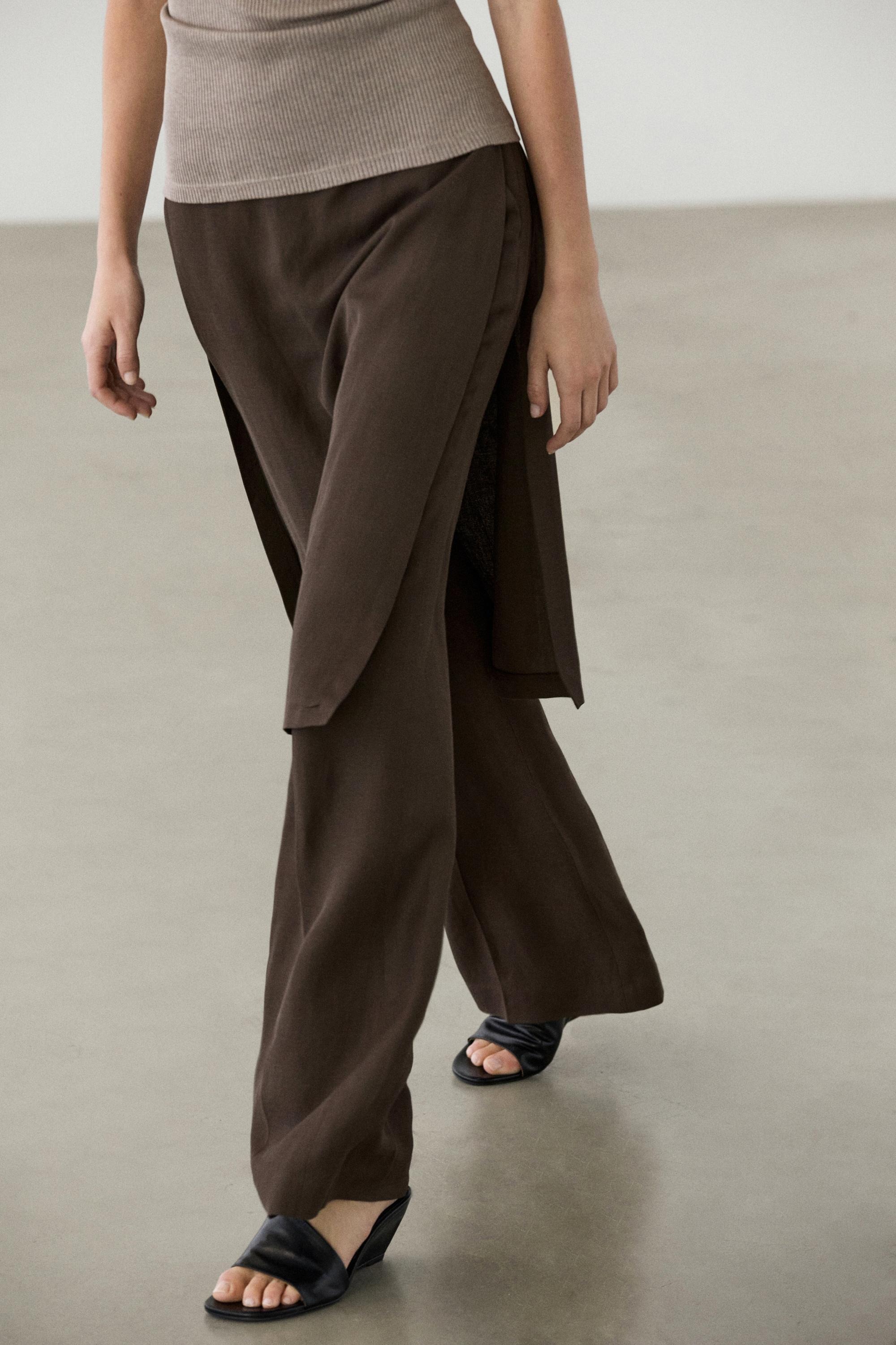 Massimo Dutti, Flowing Trousers With Skirt Detail