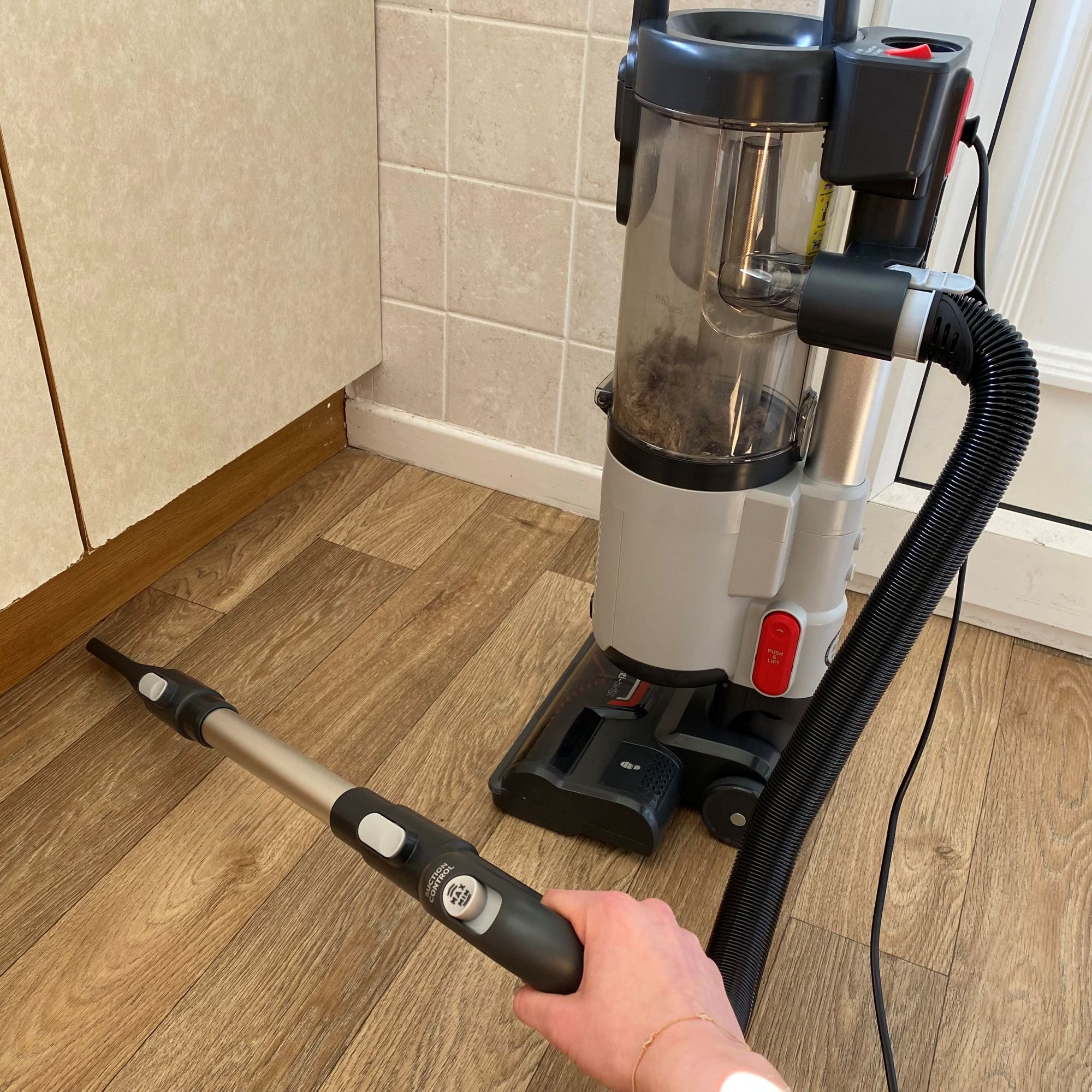 Hoover HL4 Upright Vacuum Cleaner being used in accessory mode