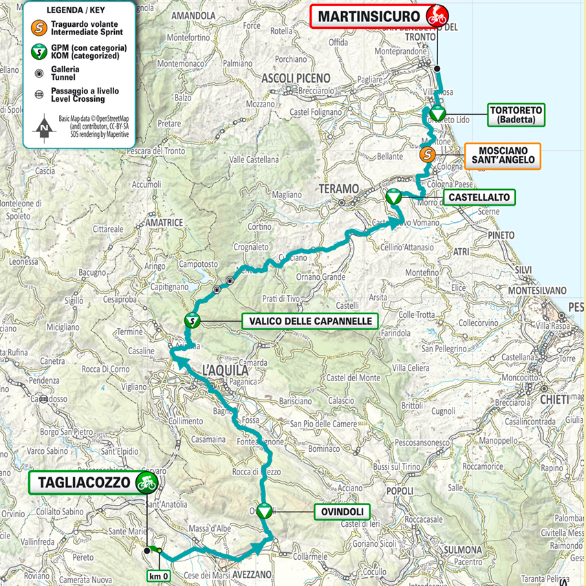 Tirreno-Adriatico 2026 stage 4 route