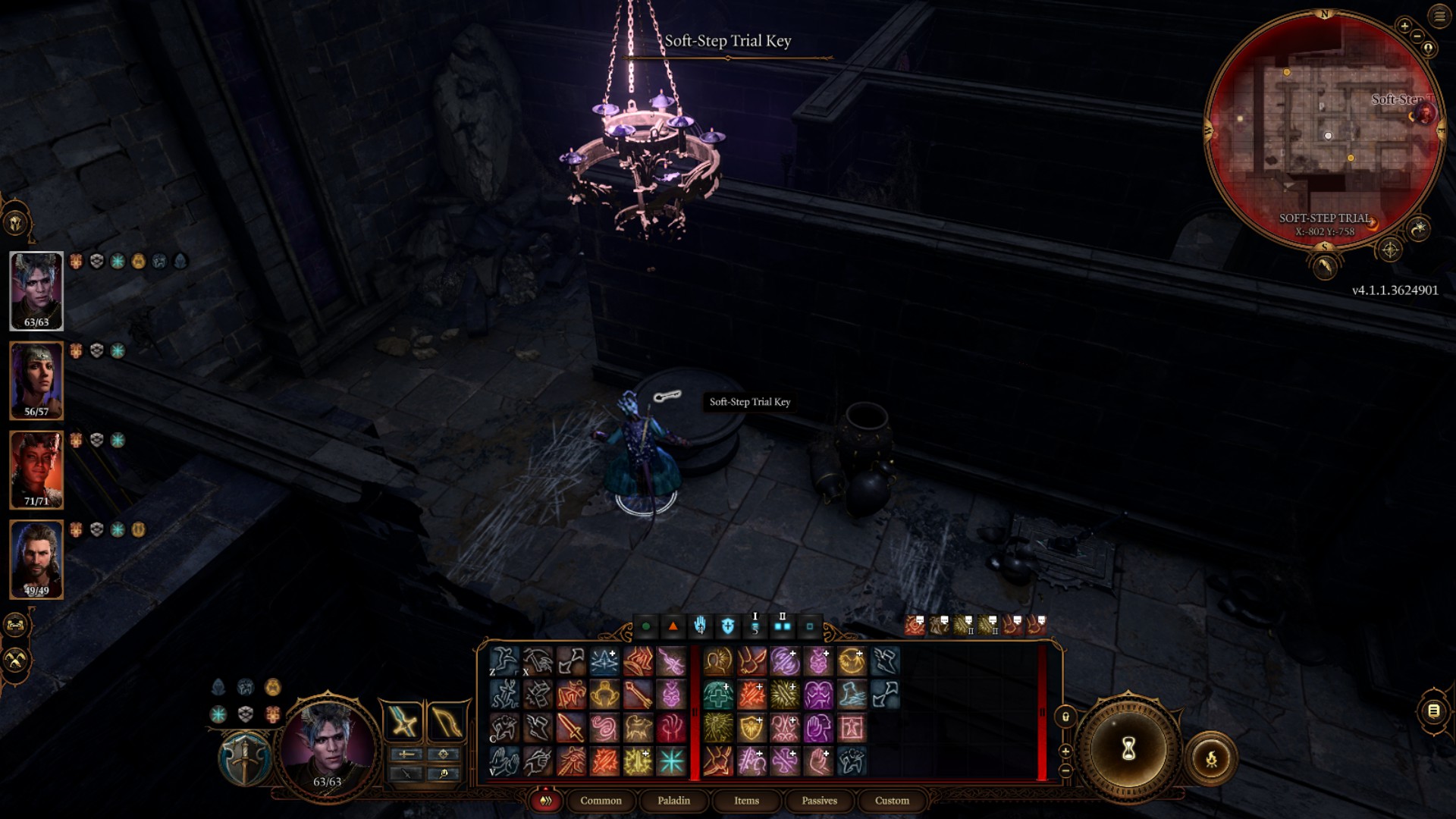 An image showing the location of the Soft-Step Key in Baldur's Gate 3.