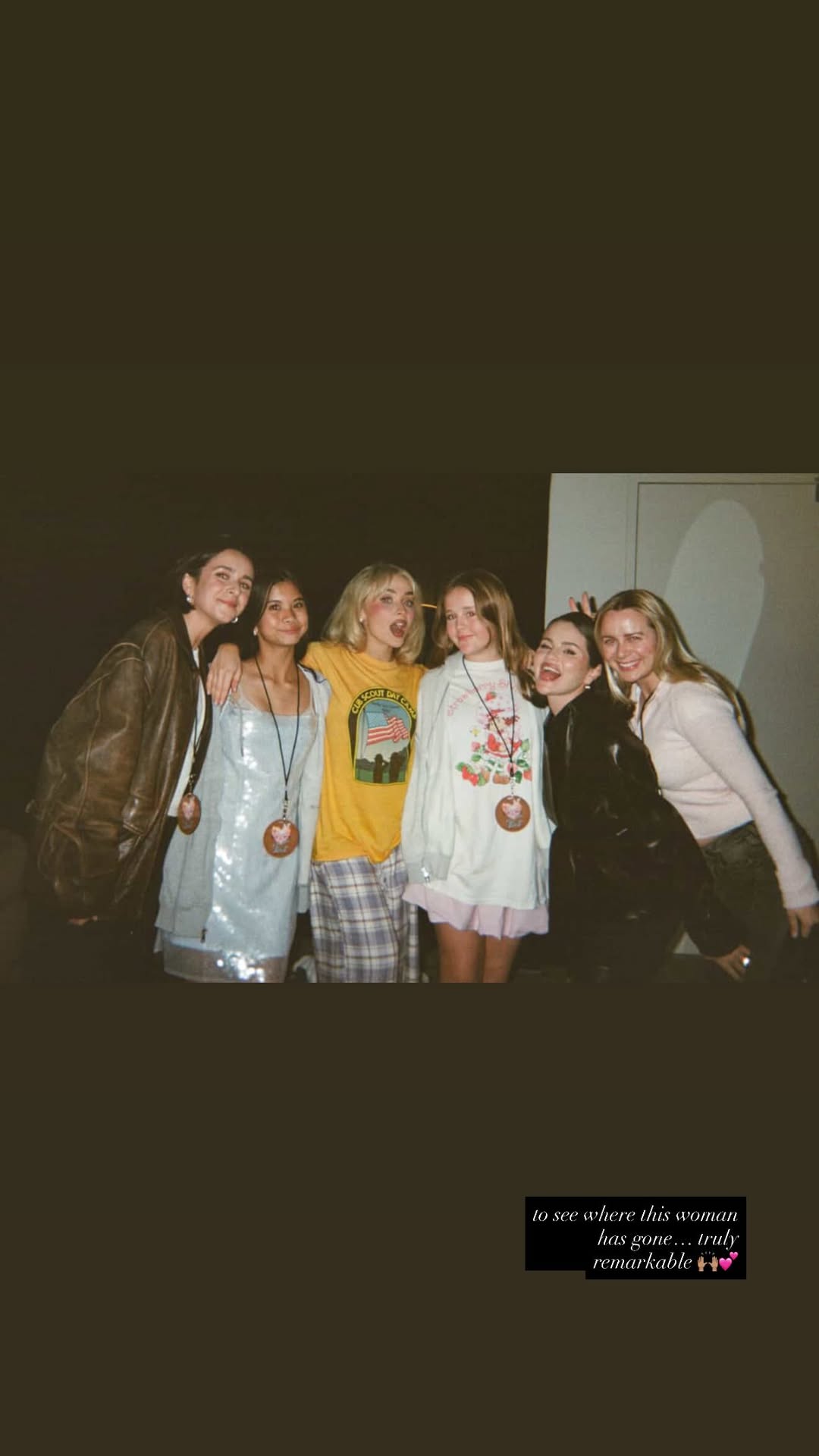 Sabrina Carpenter poses with Selena Gomez