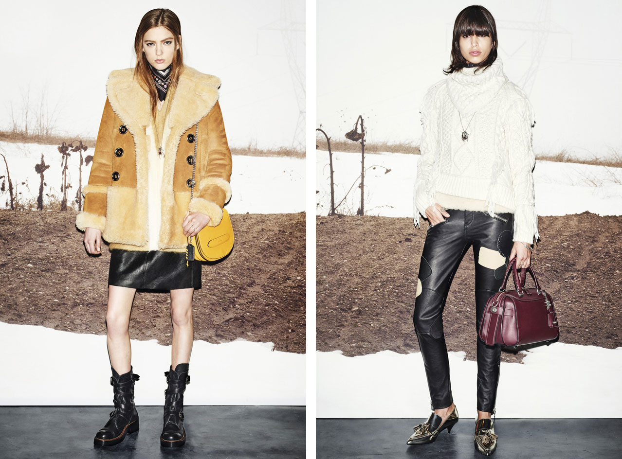 Females modelling Coach's collection with accessories