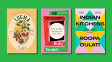 Book covers of Lugma, All Consuming and Indian Kitchens