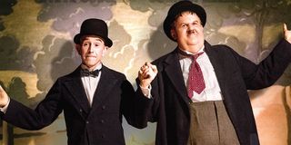 Steve Coogan and John C. Reilly as Stan Laurel and Oliver Hardy on the poster for Stan & Laurel