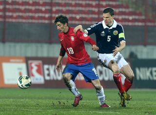 Filip Duricic scored twice against Scotland in a World Cup qualifier