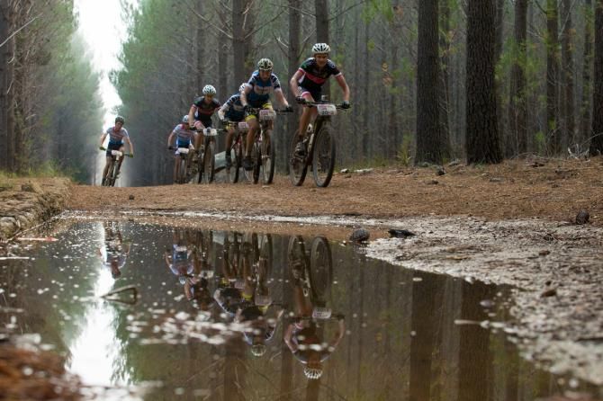The riders were lined out