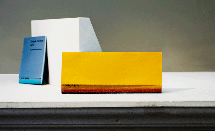 Yellow Prada invitation card