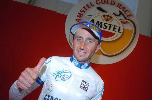 Davide Rebellin (Gerolsteiner) happy in the ProTour jersey