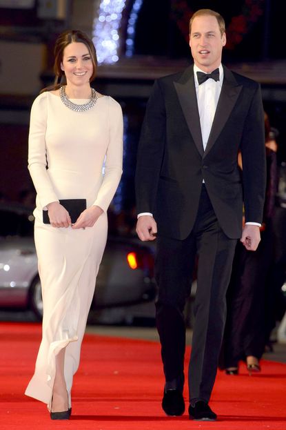 Prince William and Kate Middleton walk the red carpet at the Mandela premiere