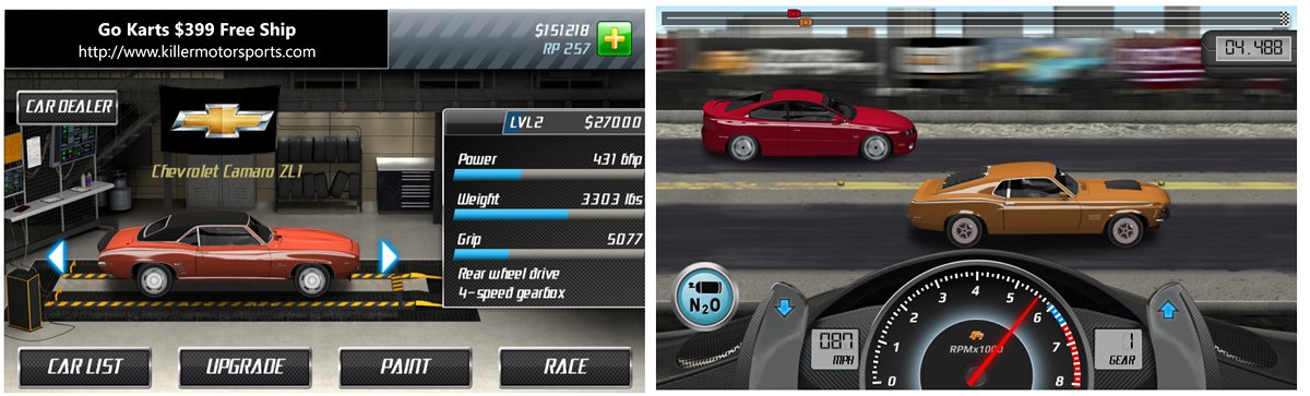 Drag Racing Screens