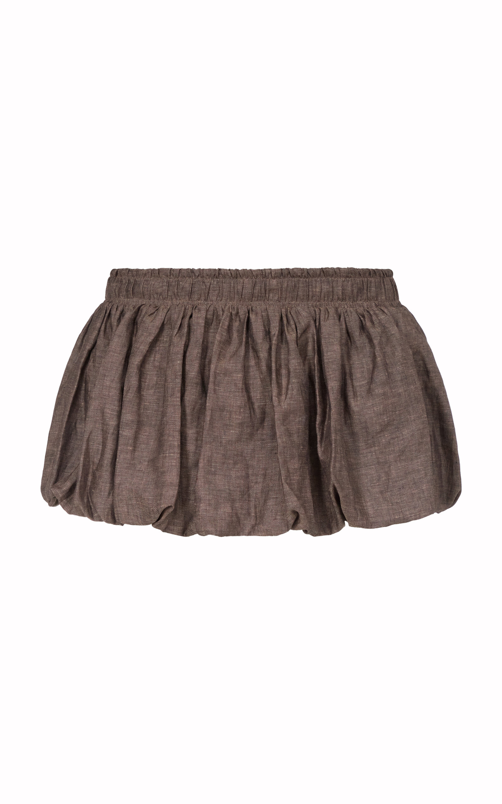 Palais Bubble-Hem Linen Mini Skirt