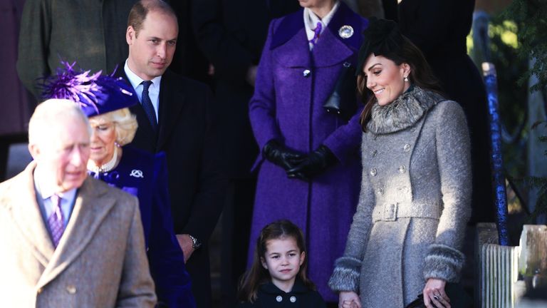 Royals go green: The Royal Family Attend Church On Christmas Day