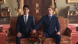 Taylor Zakhar Perez and Nicholas Galitzine in Red, White, and Royal Blue