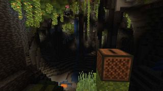 Minecraft Caves and Cliffs part 2 update lush cave with note block