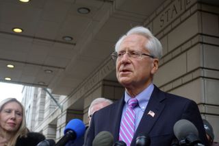 Klayman speaks outside the US Federal District Courthouse in Washington on January 3, 2019