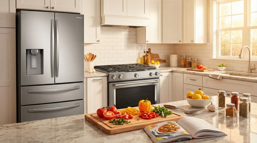 Appliances in a kitchen