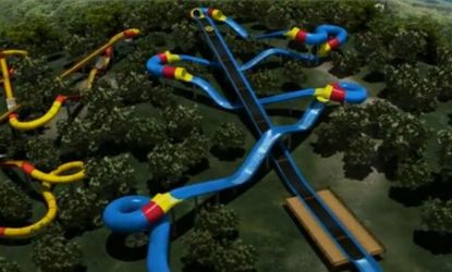 This proposed Indiana water park water coaster will be 1,763 feet long.