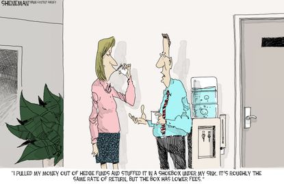 Editorial Cartoon U.S. Hedge Funds 2016