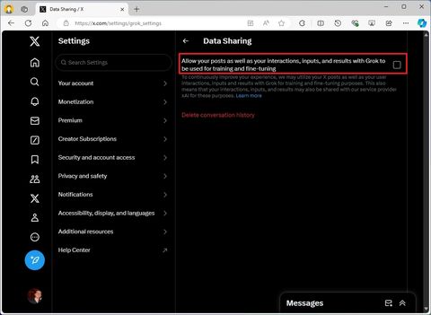 How to prevent Grok from using your data for AI training on X | Windows