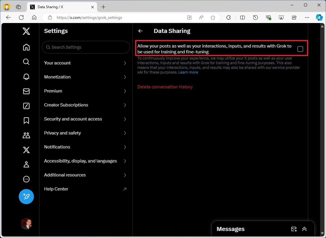 How to prevent Grok from using your data for AI training on X