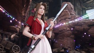 Aerith prepares to cast a spell