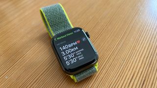 Apple Watch Series 8 displaying post-workout screen