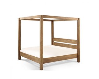 Raft Teak Four-poster Bed and mattress