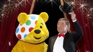 Pudsey Bear and Terry Wogan pose for BBC Children in Need