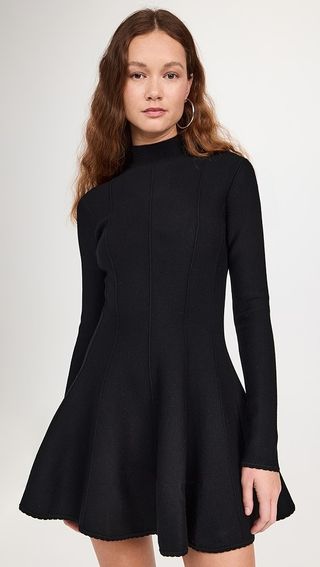 Fleur Du Mal Knit Long Sleeve Corset Dress