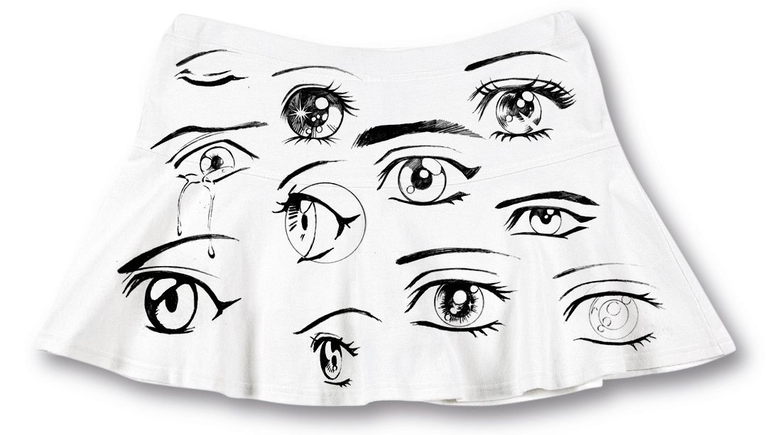 The imagery is on clothing available to buy online