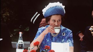 Queen Elizabeth ll has a cup of tea while in Northern Ireland