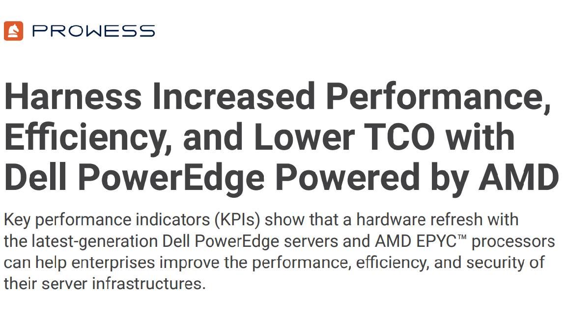 Harness increased performance, efficiency, and lower TCO with Dell PowerEdge powered by AMD