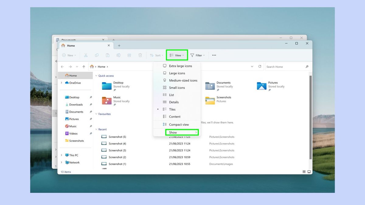 how to hide desktop files windows 11