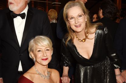 Helen Mirren Meryl Streep adorable moment golden globes