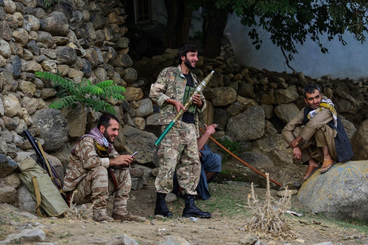 Afghan government security forces in Panjshir valley