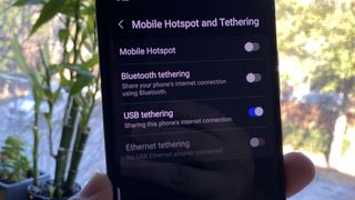 Tethering options on an S20
