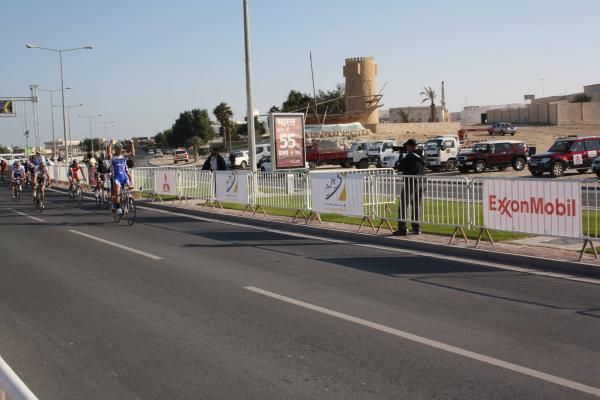 Tom Boonen (Quick Step) wins stage one of the Tour of Qatar.