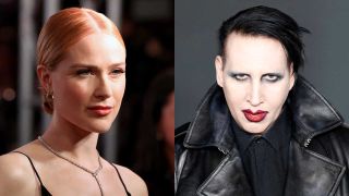 Evan Rachel Wood and Marilyn Manson - composite red carpet photo