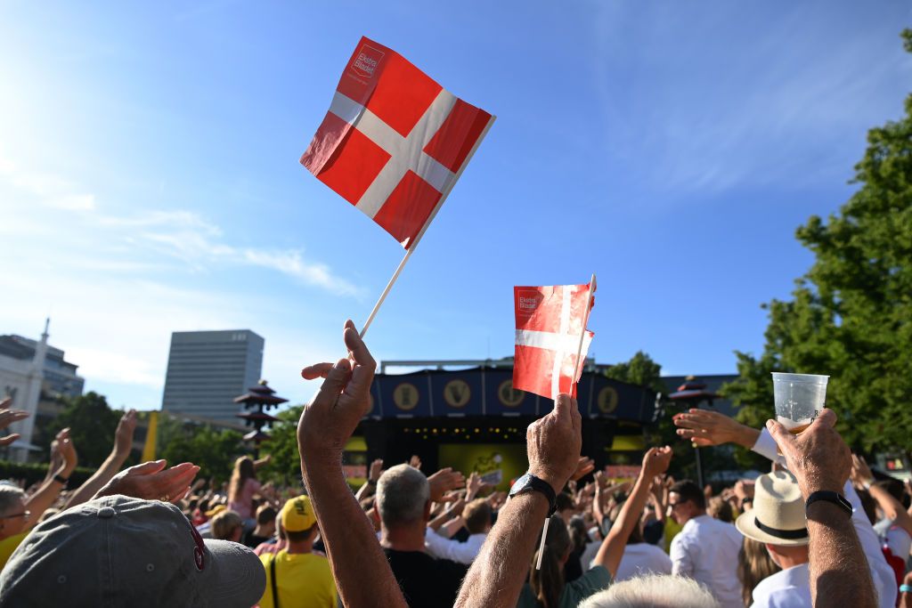 COPENHAGEN DENMARK JUNE 29 Fans during the Team Presentation of the 109th Tour de France 2022 at Tivoli Gardens in Copenhagen City TDF2022 on June 29 2022 in Copenhagen Denmark Photo by Stuart FranklinGetty Images