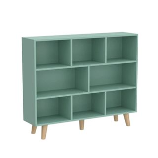 A green bookcase