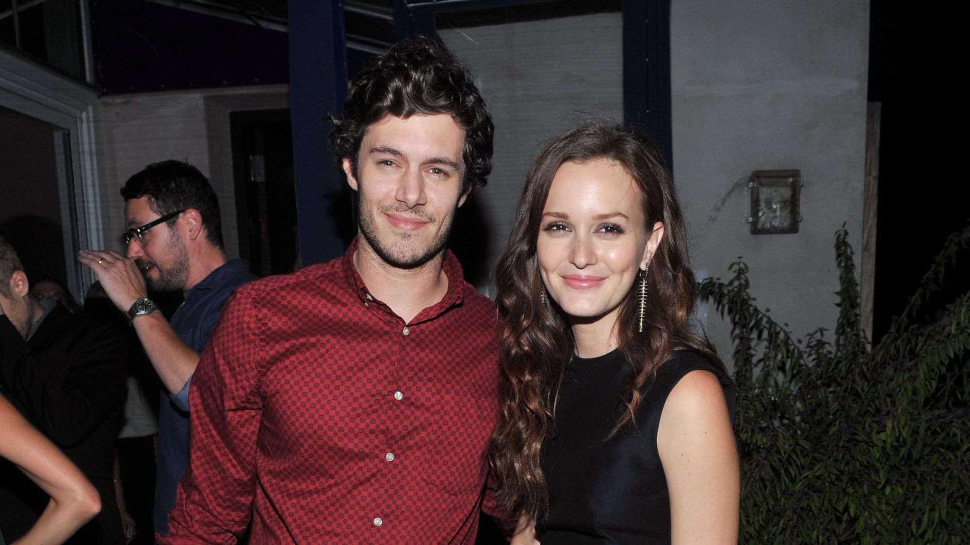 Adam Brody and Leighton Meester attend a screening of 'The Oranges' in 2012