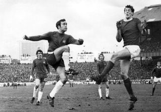 Chelsea in action against Manchester United in 1971.