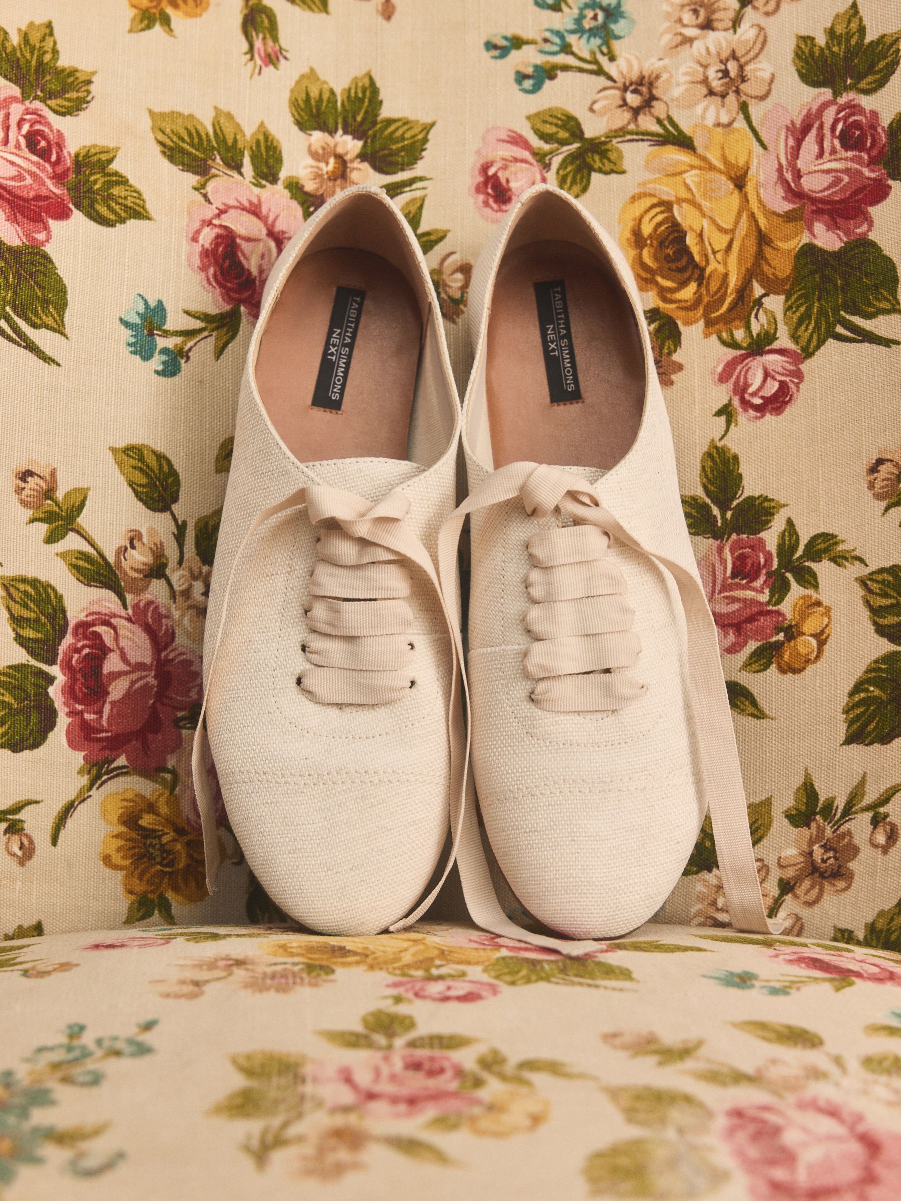 Natural Tabitha Simmons X Next Dilly Round Toe Lace Up Slim Jazz Shoes