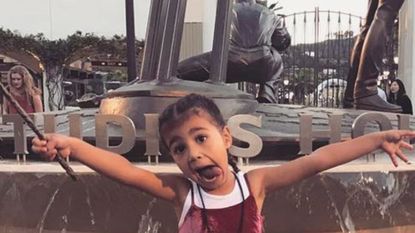 North West's reaction to Kim Kardashian's 100 million instagram followers