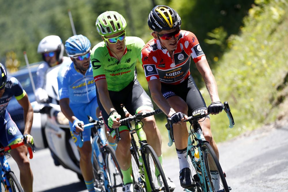 Koen Bouwman was in the break again chasing mountain points