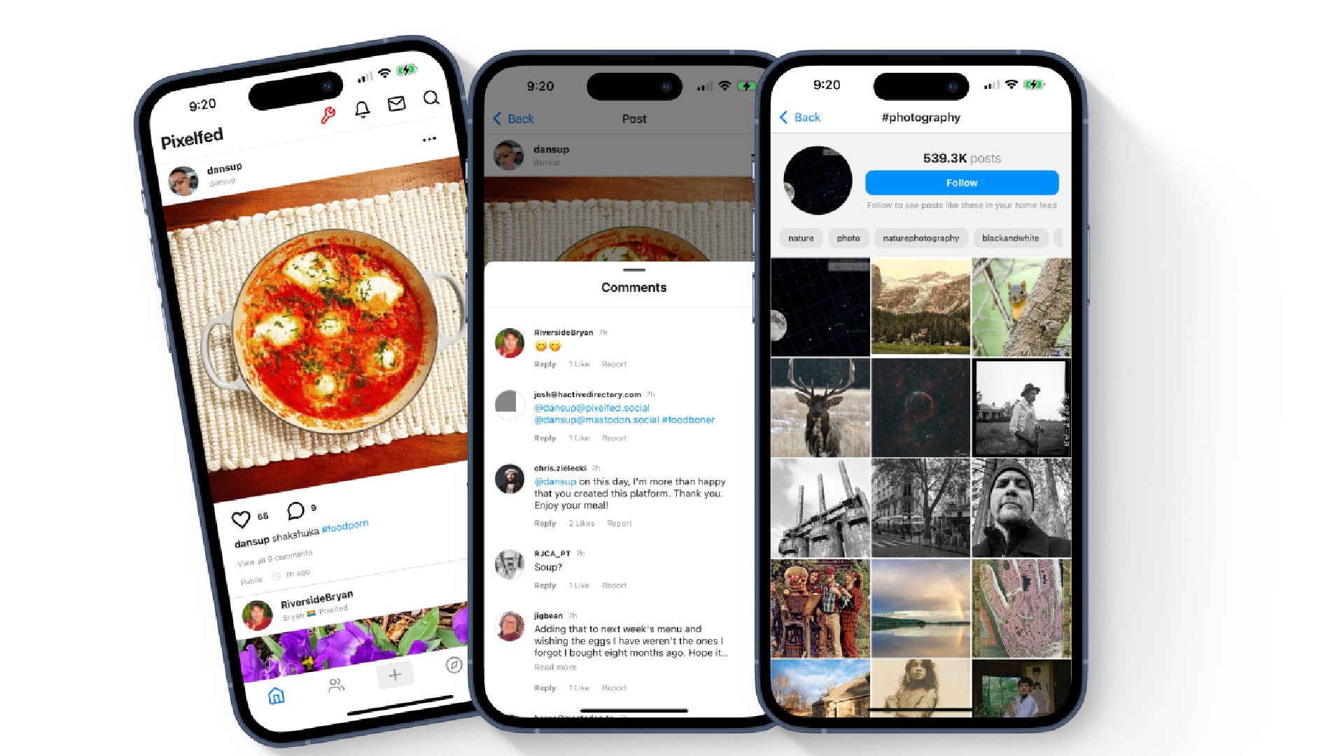 Promo for Pixelfed app